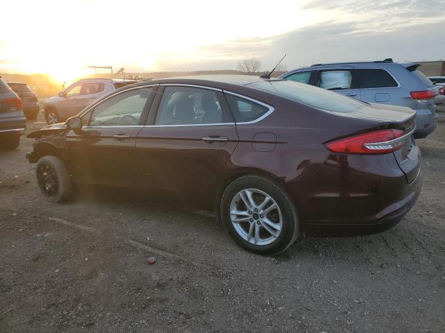 3FA6P0HD2JR252398 - 2018 FORD FUSION SE BURGUNDY photo 2