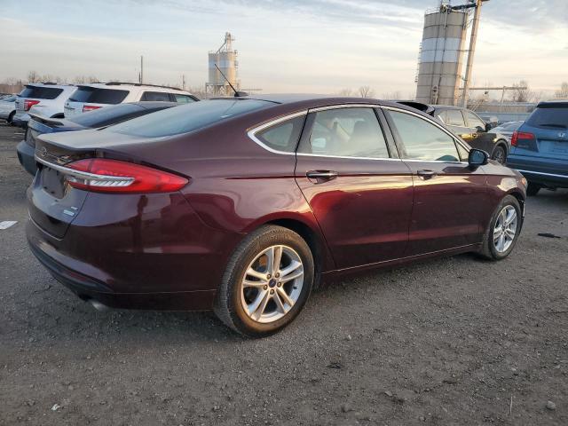 3FA6P0HD2JR252398 - 2018 FORD FUSION SE BURGUNDY photo 3