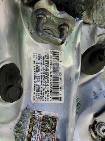 1HGFA16857L104777 - 2007 HONDA CIVIC EX SILVER photo 13