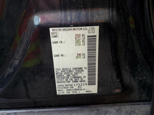 1N4AL3AP1DC175229 - 2013 NISSAN ALTIMA 2.5 BLACK photo 12