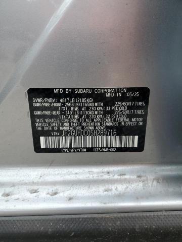 JF2GUHDC0SH289716 - 2025 SUBARU CROSSTREK PREMIUM SILVER photo 13