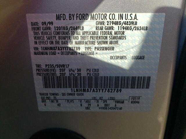 1LNHM87A3YY782789 - 2000 LINCOLN LS Boz foto 12