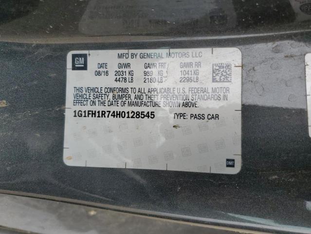 1G1FH1R74H0128545 - 2017 CHEVROLET CAMARO SS Сұр фото 12