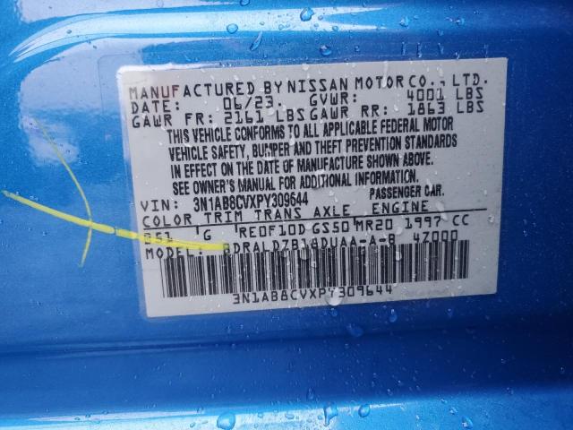 3N1AB8CVXPY309644 - 2023 NISSAN SENTRA SV BLUE photo 12