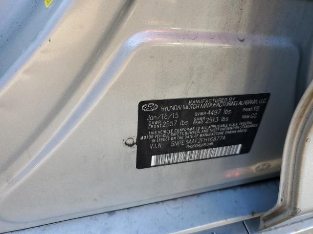 5NPE34AF2FH168774 - 2015 HYUNDAI SONATA SPORT ვერცხლისფერი ფოტო 12