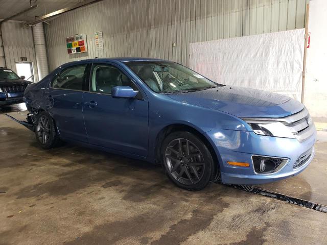 3FAHP0JA3AR312357 - 2010 FORD FUSION SEL BLUE photo 4