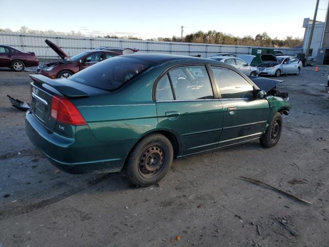 2HGES16591H580243 - 2001 HONDA CIVIC LX GREEN photo 3