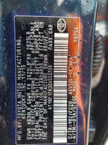 4T1BF1FK3GU552726 - 2016 TOYOTA CAMRY LE 黑色 照片 12