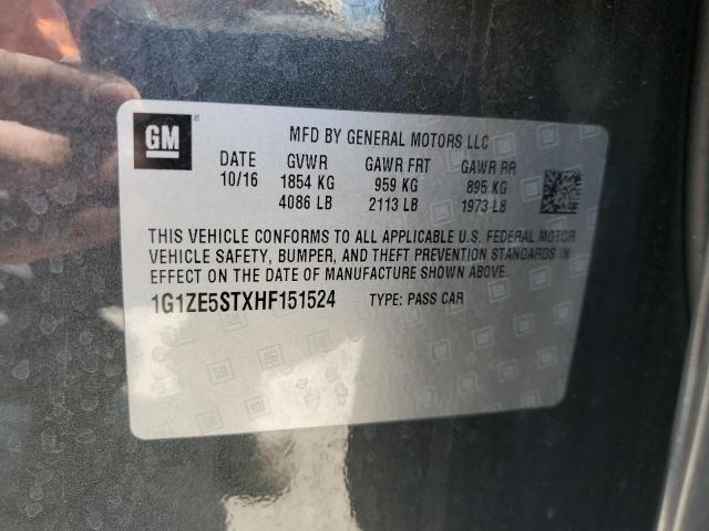 1G1ZE5STXHF151524 - 2017 CHEVROLET MALIBU LT GRAY photo 13