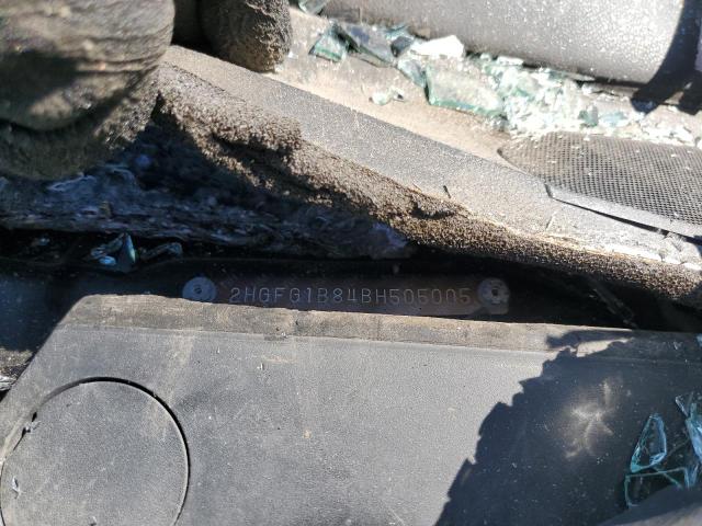 2HGFG1B84BH505005 - 2011 HONDA CIVIC EX BLACK photo 12