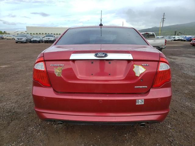 3FAHP0JG5CR148441 - 2012 FORD FUSION SEL RED photo 6