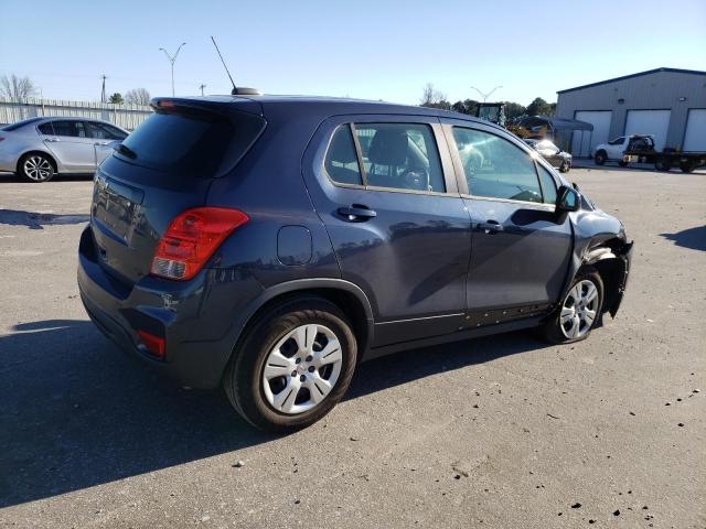 3GNCJKSB7KL140287 - 2019 CHEVROLET TRAX LS BLUE photo 3