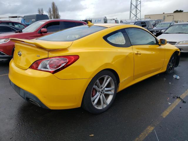 KMHHU6KH0AU004519 - 2010 HYUNDAI GENESIS CO 3.8L YELLOW photo 3