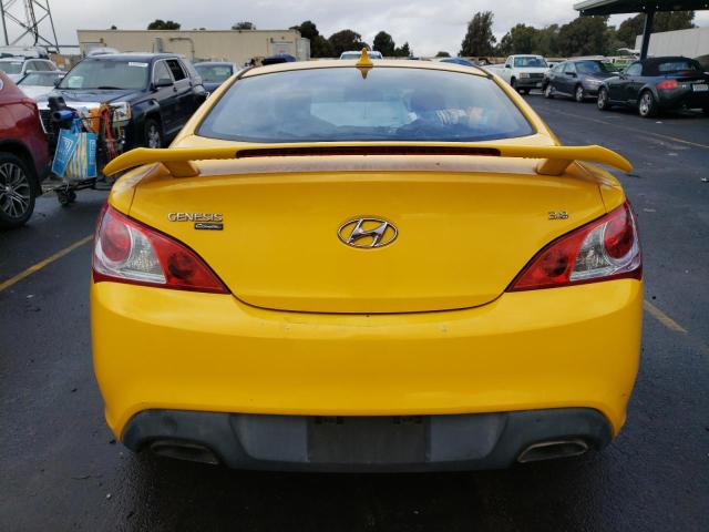 KMHHU6KH0AU004519 - 2010 HYUNDAI GENESIS CO 3.8L YELLOW photo 6