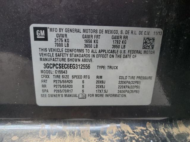 3GCPCSEC6EG312556 - 2014 CHEVROLET silverado C1500 LTZ CHARCOAL photo 13