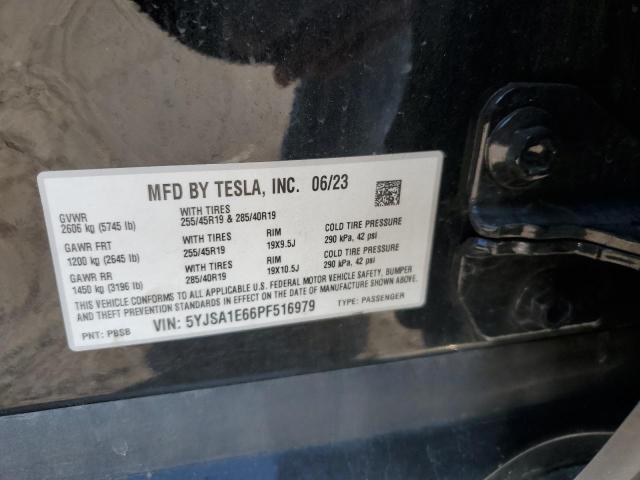 5YJSA1E66PF516979 - 2023 TESLA MODEL S Qara foto 12