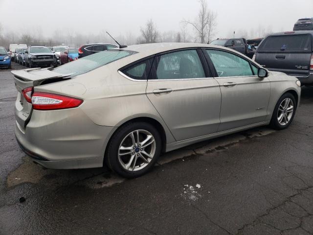 3FA6P0LU1FR246073 - 2015 FORD FUSION SE HYBRID GOLD photo 3