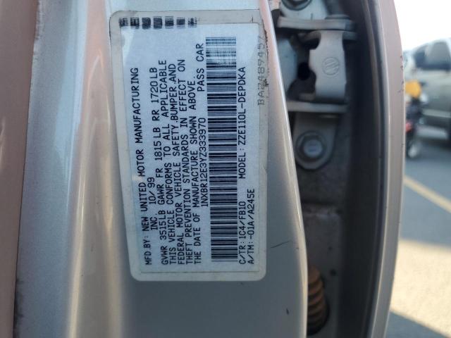 1NXBR12E3YZ333970 - 2000 TOYOTA COROLLA VE 银色 照片 24