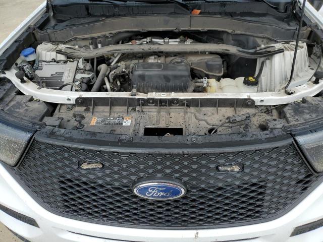 1FM5K8AB7MGA19376 - 2021 FORD EXPLORER POLICE INTERCEPTOR Blanc photo 12
