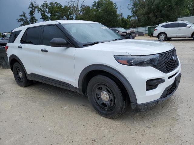 1FM5K8AB7MGA19376 - 2021 FORD EXPLORER POLICE INTERCEPTOR Blanc photo 4