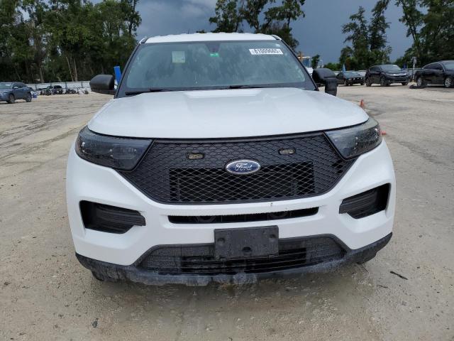 1FM5K8AB7MGA19376 - 2021 FORD EXPLORER POLICE INTERCEPTOR Blanc photo 5