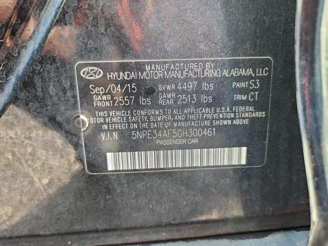 5NPE34AF5GH300461 - 2016 HYUNDAI SONATA SPORT შავი ფოტო 13