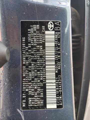 5YFBURHE1KP856305 - 2019 TOYOTA COROLLA L 蓝色 照片 12