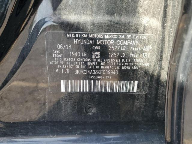 3KPC24A38KE039940 - 2019 HYUNDAI ACCENT SE შავი ფოტო 13