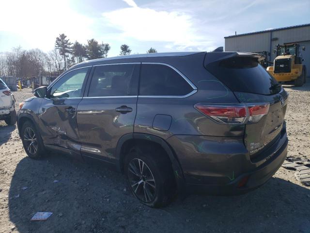 5TDJKRFH3GS307847 - 2016 TOYOTA HIGHLANDER XLE GRAY photo 2