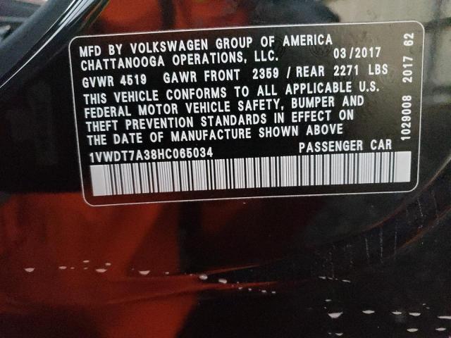 1VWDT7A38HC065034 - 2017 VOLKSWAGEN PASSAT R-LINE Qara foto 12