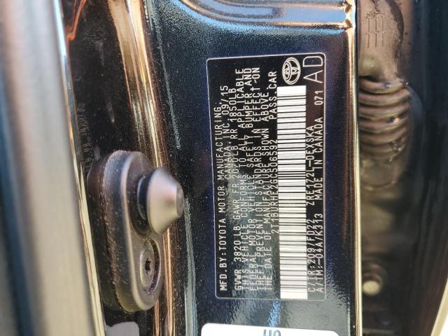 2T1BURHE2GC506592 - 2016 TOYOTA COROLLA L BLACK photo 12