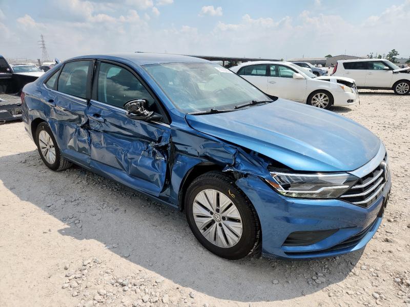 3VWCB7BU9KM175036 - 2019 VOLKSWAGEN JETTA S BLUE photo 4