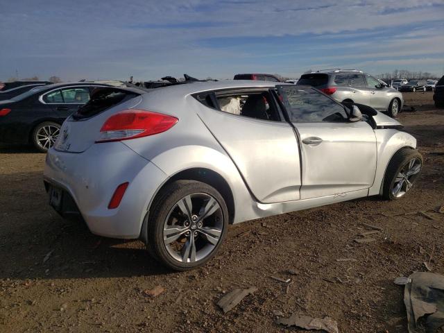 KMHTC6AD8DU149288 - 2013 HYUNDAI VELOSTER SILVER photo 3