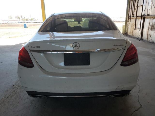 55SWF4KB7GU100119 - 2016 MERCEDES-BENZ C 300 4MATIC WHITE photo 6