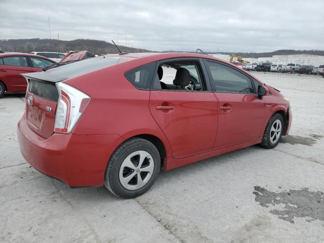 JTDKN3DU6D0356421 - 2013 TOYOTA PRIUS RED photo 3