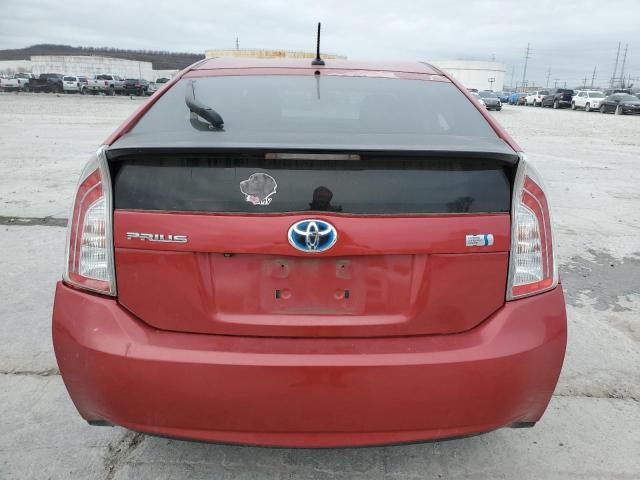 JTDKN3DU6D0356421 - 2013 TOYOTA PRIUS RED photo 6