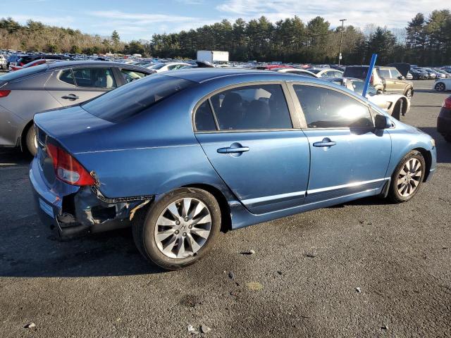 19XFA169X9E011496 - 2009 HONDA CIVIC EXL ლურჯი ფოტო 3