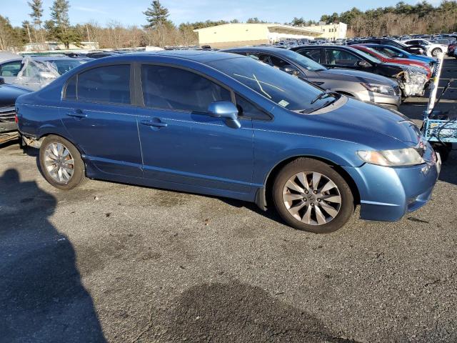 19XFA169X9E011496 - 2009 HONDA CIVIC EXL BLUE photo 4