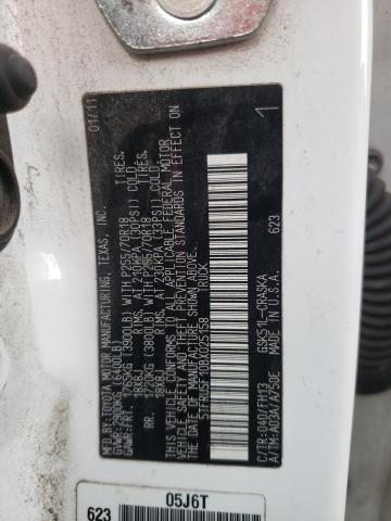 5TFRU5F10BX025158 - 2011 TOYOTA TUNDRA DOUBLE CAB SR5 WHITE photo 12