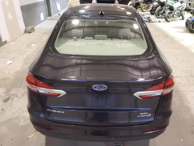 3FA6P0MU4KR154285 - 2019 FORD FUSION SEL BLACK photo 6