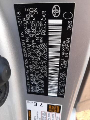 JTDKARFP1J3078236 - 2018 TOYOTA PRIUS PRIM 银色 照片 12