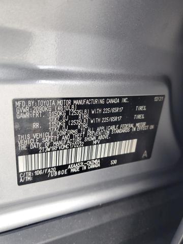 2T3W1RFV0MC170232 - 2021 TOYOTA RAV4 XLE SILVER photo 14