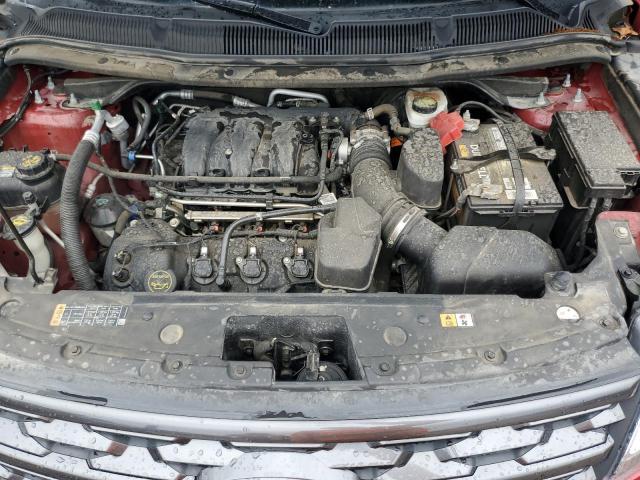 1FM5K8D81JGA97843 - 2018 FORD EXPLORER XLT 红色 照片 12