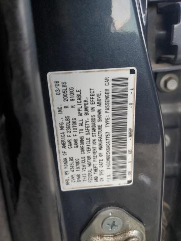 1HGCM665X6A047757 - 2006 HONDA ACCORD EX BLUE photo 12