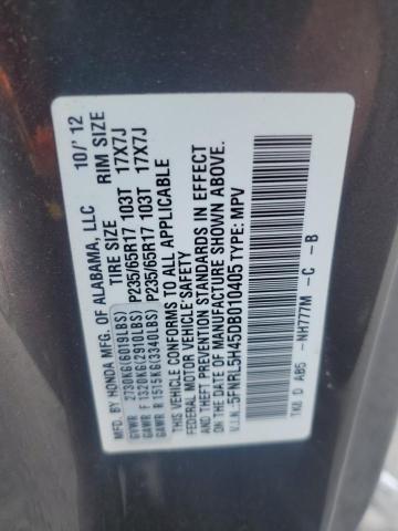 5FNRL5H45DB010405 - 2013 HONDA ODYSSEY EX ნაცრისფერი ფოტო 14