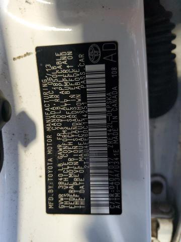 2T1BU4EE6DC114251 - 2013 TOYOTA COROLLA BASE أبيض صورة 12