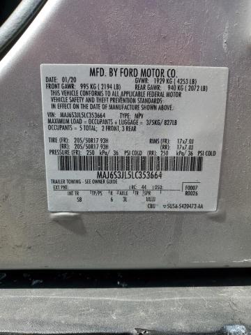 MAJ6S3JL5LC353664 - 2020 FORD ECOSPORT SES SILVER photo 13
