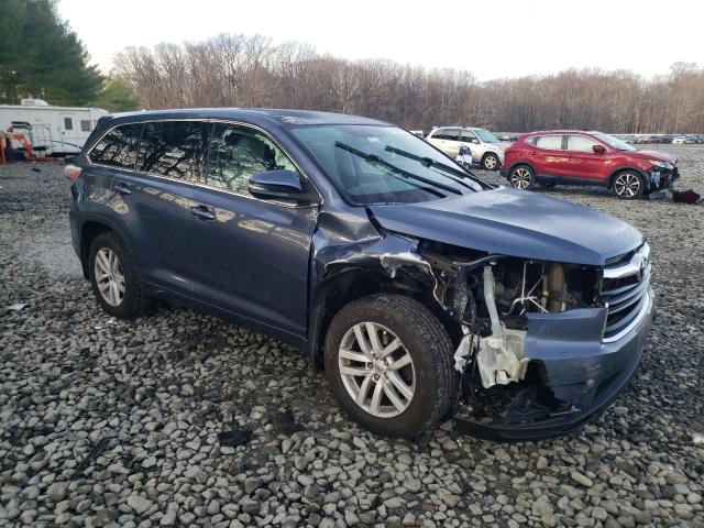 5TDBKRFH1FS169485 - 2015 TOYOTA HIGHLANDER LE BLUE photo 4