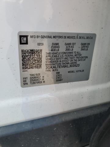 3GKALTEV6KL303523 - 2019 GMC TERRAIN SLE თეთრი ფოტო 12
