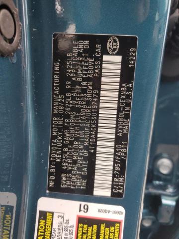 4T1DAACK5SU197479 - 2025 TOYOTA CAMRY XSE BLUE photo 12